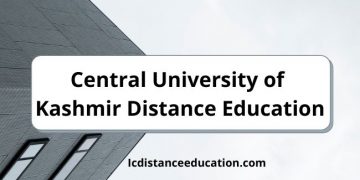 Central University of Kashmir Distance Education