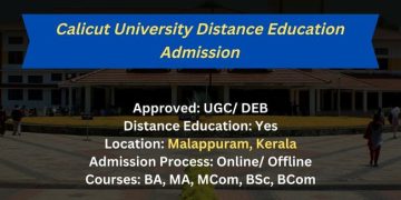 Calicut University Distance Education Admission 2024